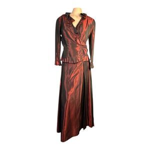 Escorpion Spain Glossy Red Wrap-Style Skirt Set – Size M